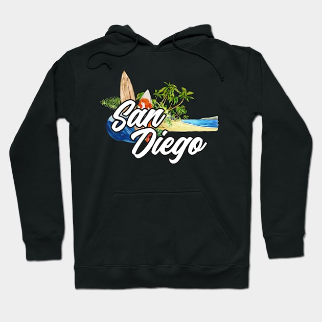 San Diego surf. San Diego trip Hoodie by SerenityByAlex